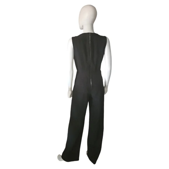 MARCELL VON BERLIN | Crystal Embellished Black Evening Jumpsuit | NWT | US 4 - Picture 6 of 12